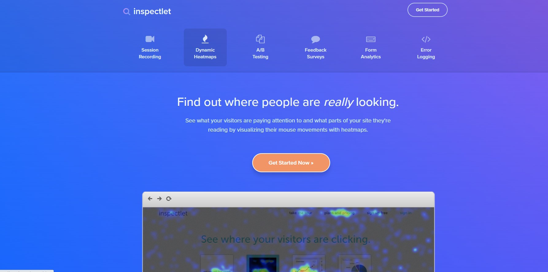 Página inicial do inspetor