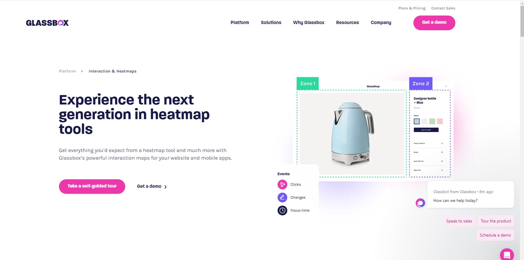 Página inicial do GlassBox