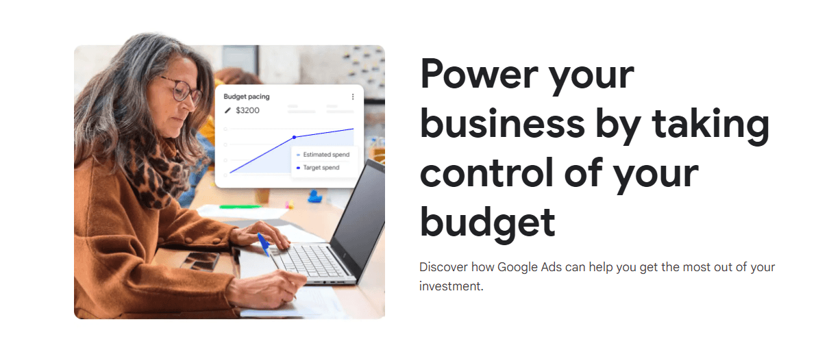 Exemplo de custo do Google