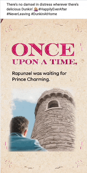 Versão do livro de histórias de Rapunzel bebendo dunkin '