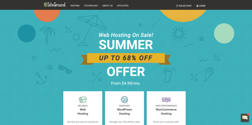 Página inicial do local