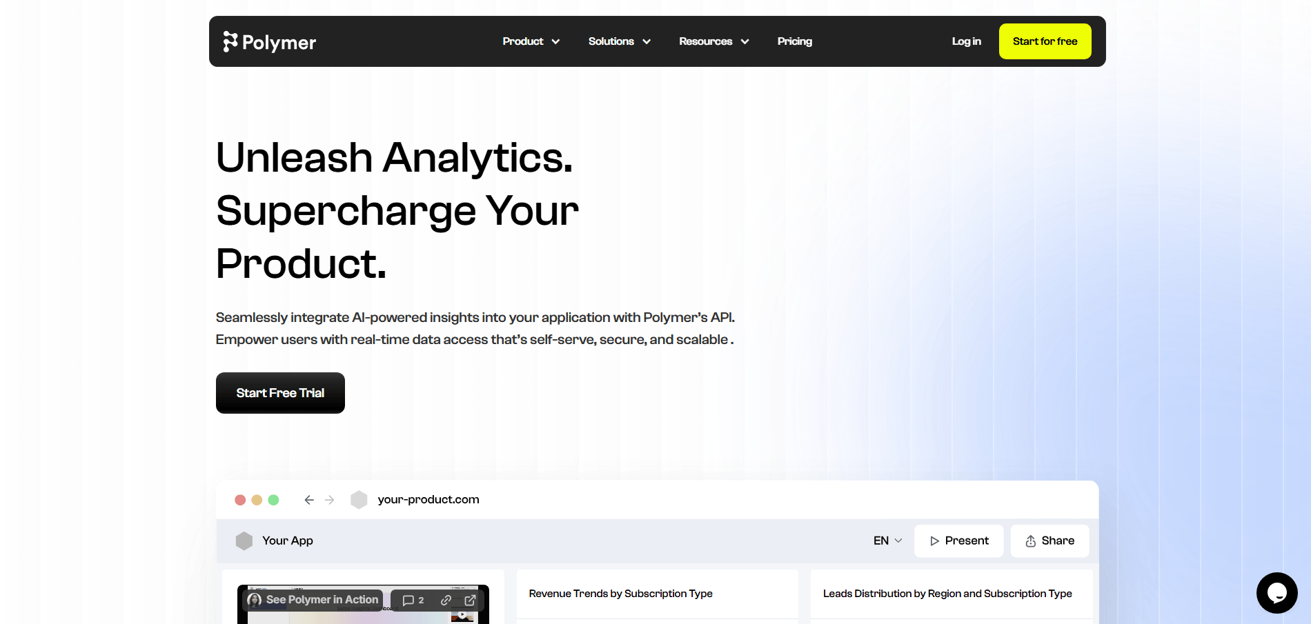 polímero de análise de dados da IA