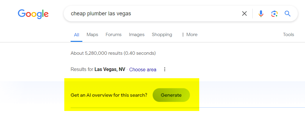 Optar para a SGE para pesquisa local