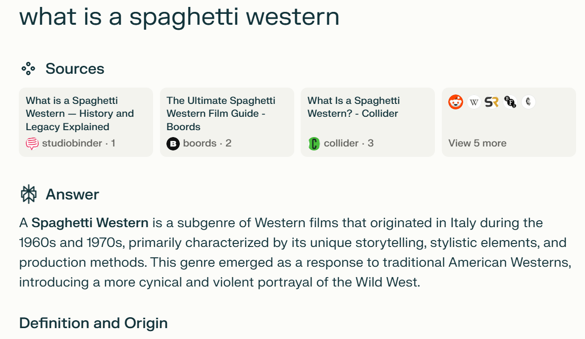 Resposta generativa em perplexidade