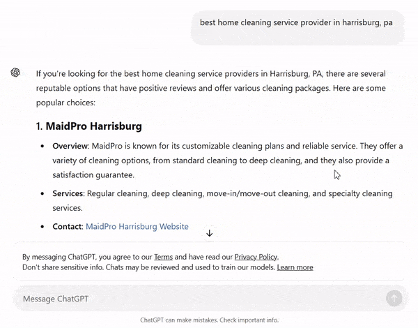 melhores resultados mais limpos do chatgpt