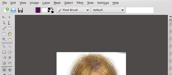 KRITA - Tiro de tela.