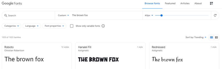 PRÁTICAS MELHORES DE ENIFICADOR DO EMAIL: Google Fontes
