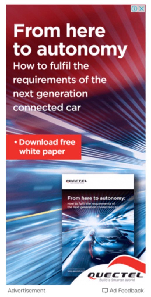 Exemplo de exibição de anúncios