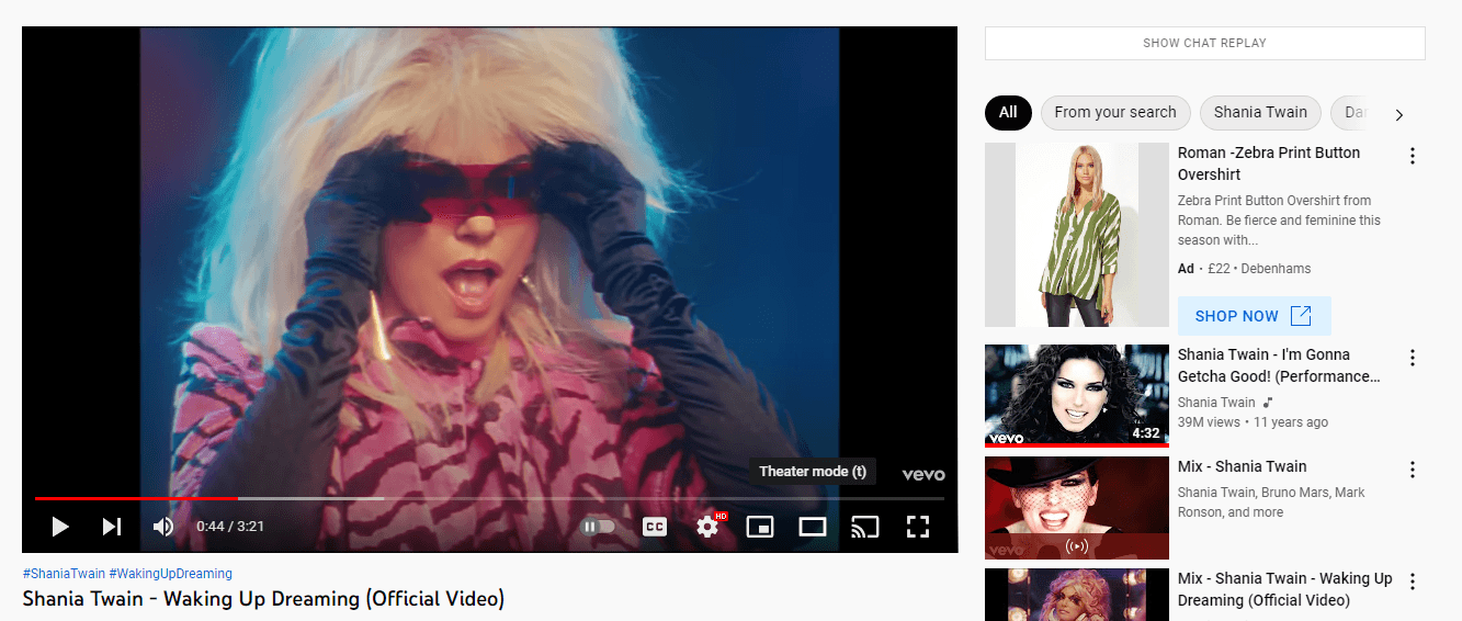 Tela de laptop do YouTube OTT