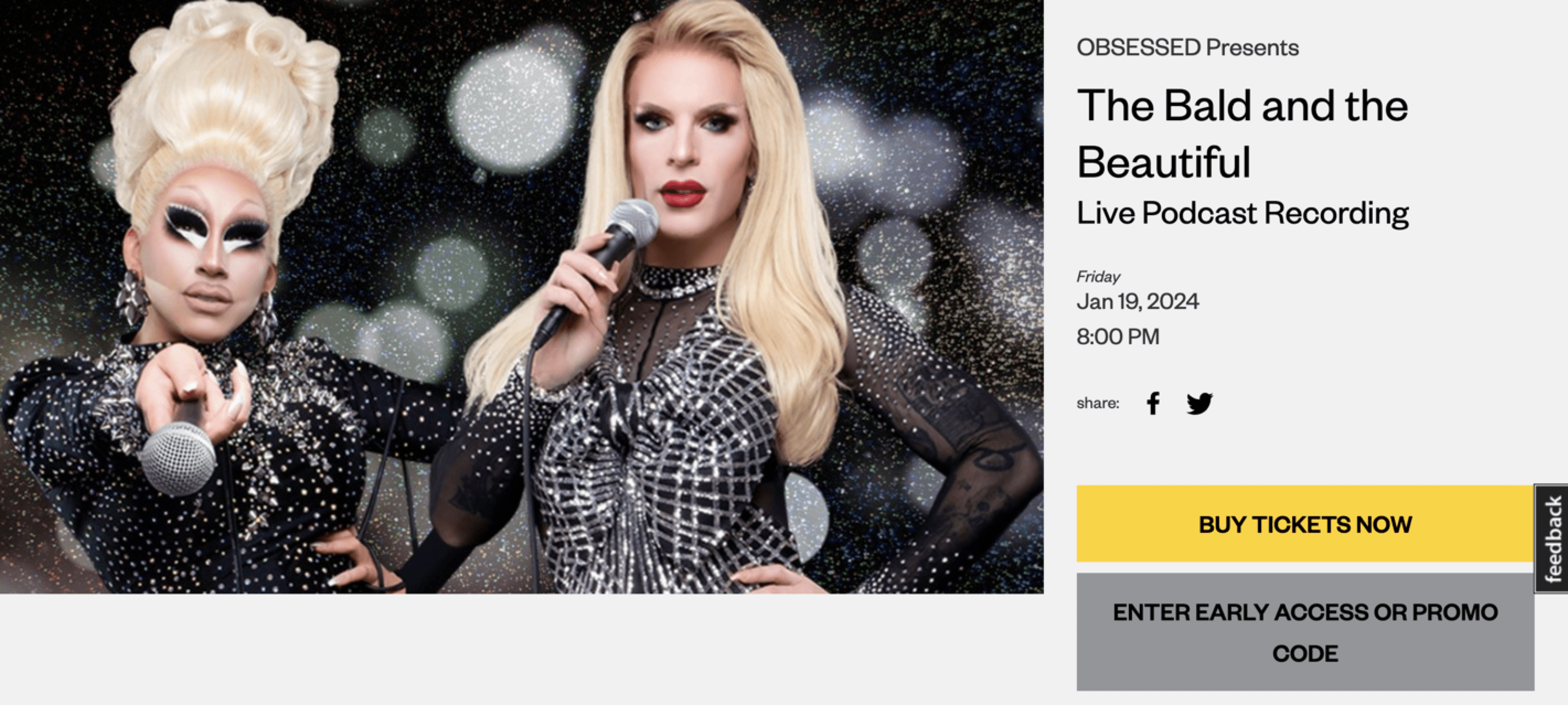 Exemplo de show ao vivo