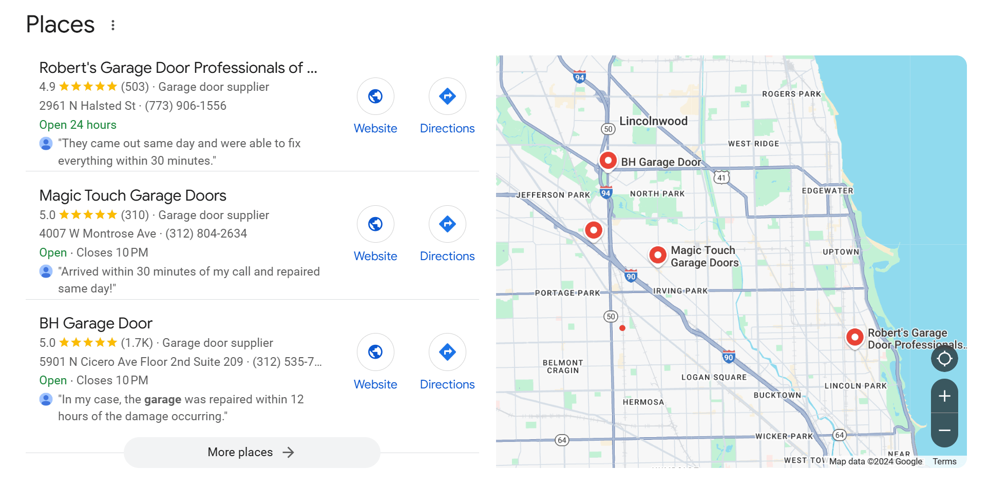Ideia de marketing de porta de garagem para perfil de negócios do Google