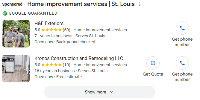 Melhorias da casa LSAs