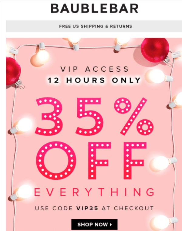 Acesso exclusivo da Baublebar