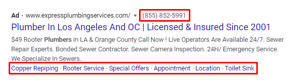 Extensões de anúncios Marketing Digital