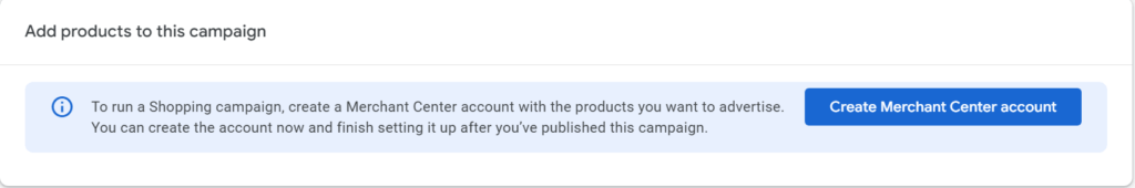 Notificação do Merchant Center em anúncios do Google