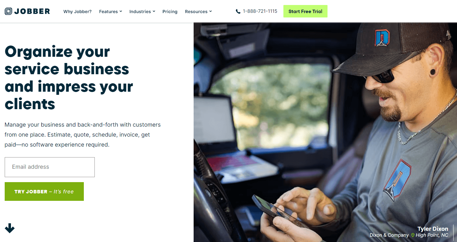 Jobber CRM para serviços domésticos
