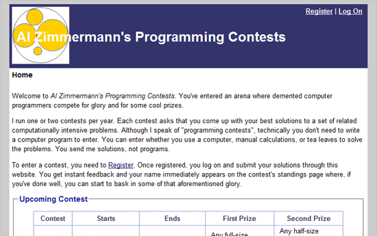 Concursos de programação de Al Zimmermann