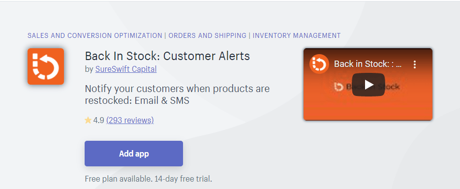 De volta ao plugin de estoque