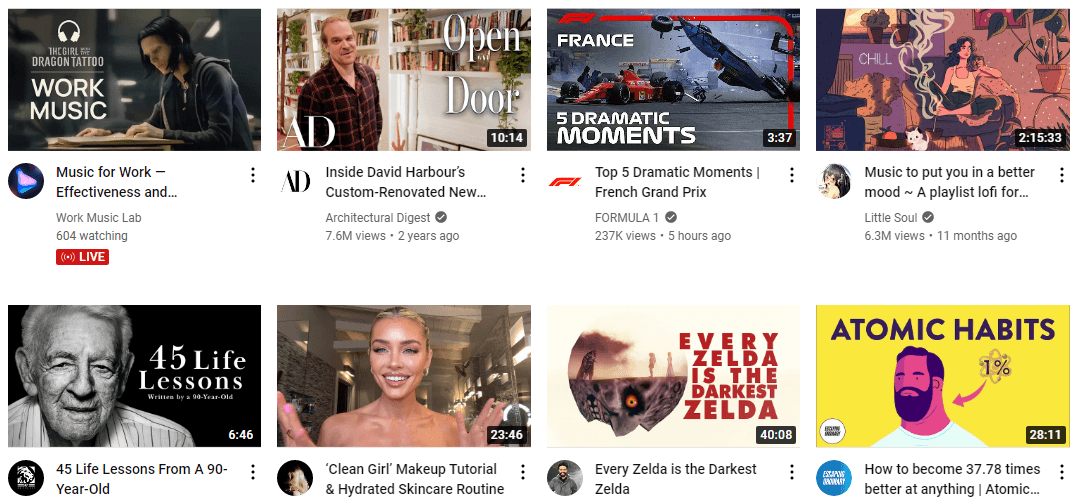 Estatísticas do YouTube OTT