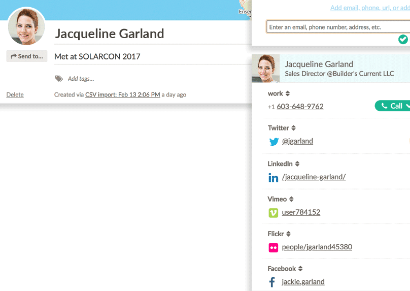 CRM para recursos de gerenciamento de contato HVAC