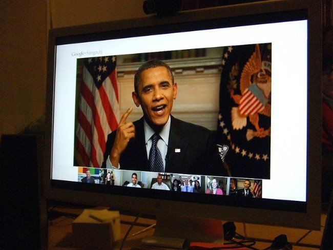 Até o presidente Obama faz o Google+ Hangouts.