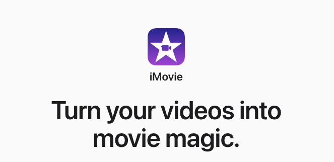 Logotipo e slogan iMovie