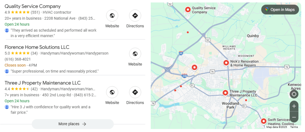 Um pacote de 3 serviços domésticos