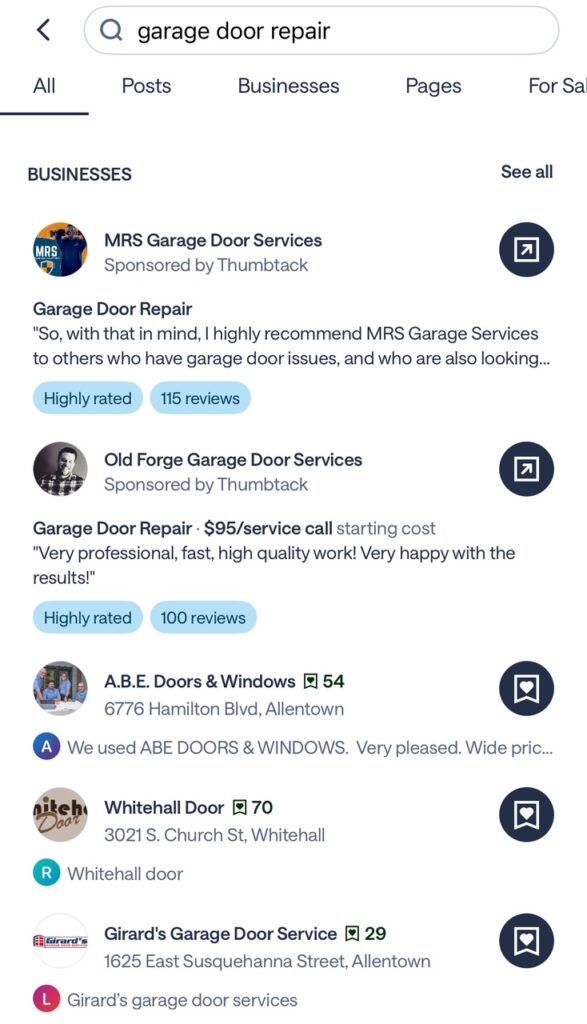 Uma troca de porta de garagem no próximoor