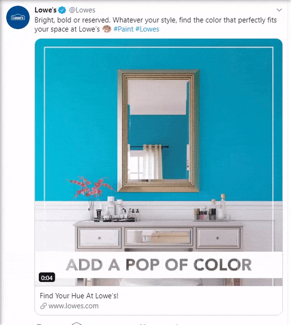 Exemplo de um anúncio de vídeo