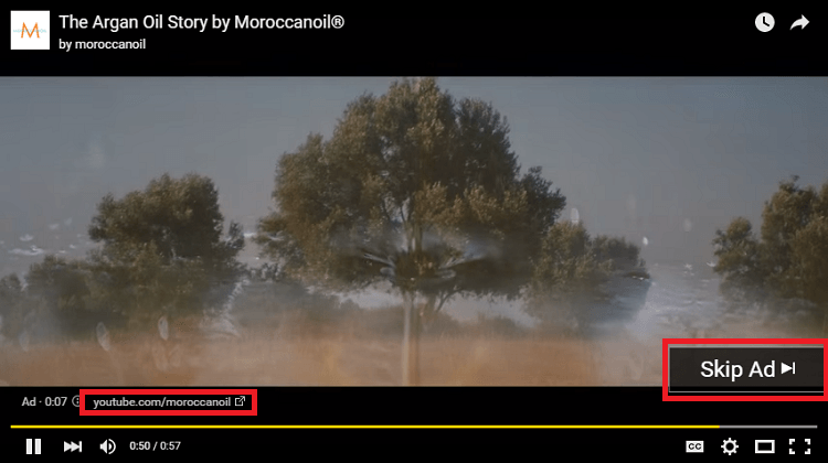 anúncio de óleo de maroccon destacado