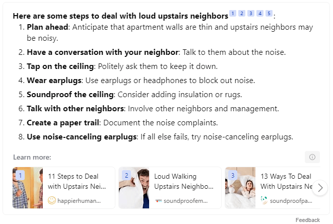 Resultado da pesquisa de Bing AI 1