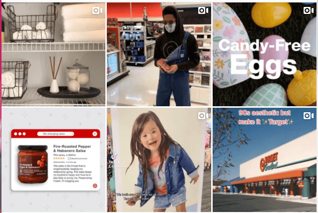 Fotos de um perfil do Instagram