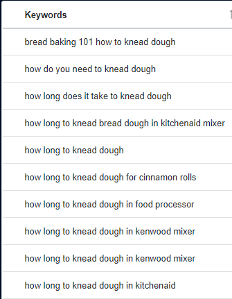 Pesquisa de palavras -chave amassar massa