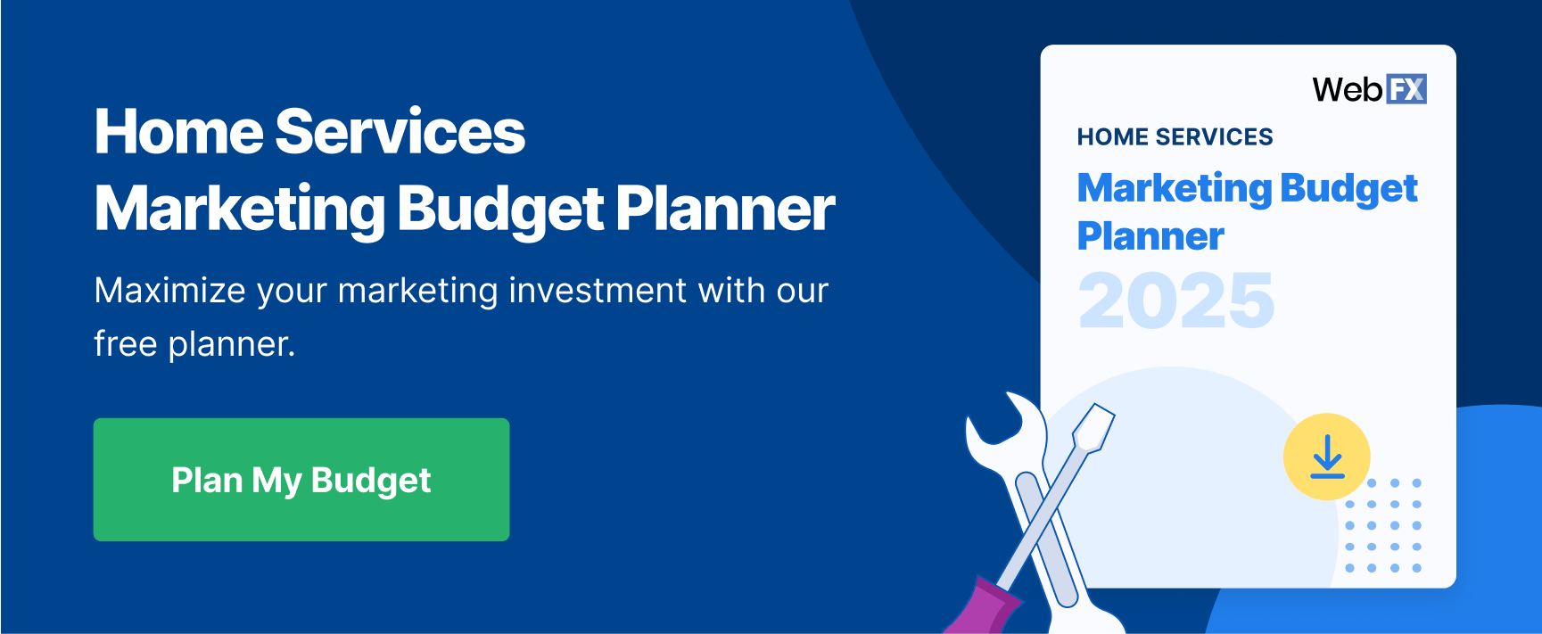 CTA Marketing Budget Planner Home Services