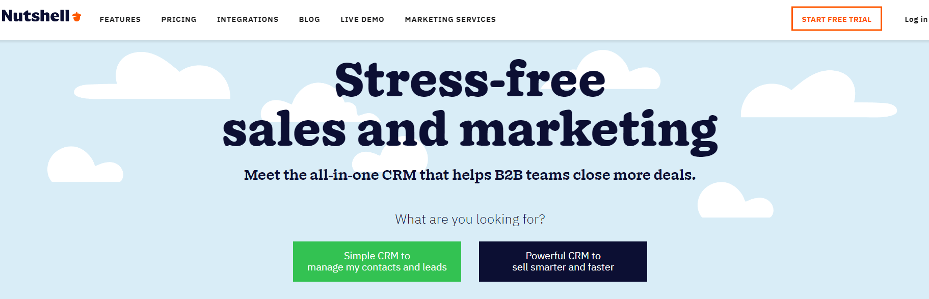 Nutshell to CRM para serviços domésticos