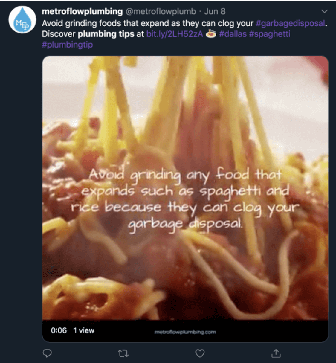 Tweet com dica de descarte de lixo