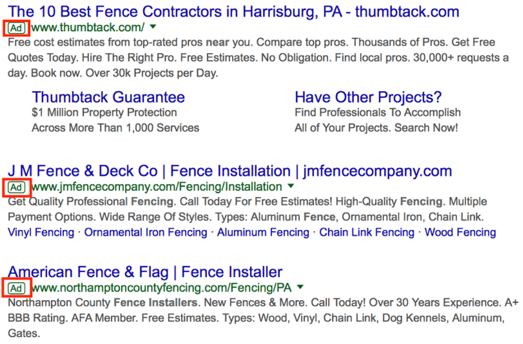 Listagens de anúncios 3