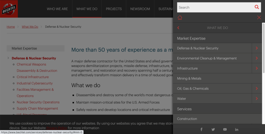 Exemplo de Web Design de construção