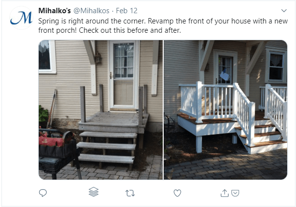 Antes e depois da foto de uma casa