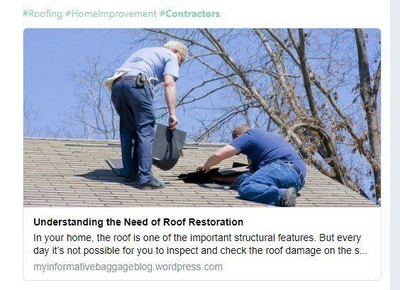 Exemplo de publicação no blog do contratante no Twitter