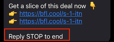 Mensagem de texto Opte