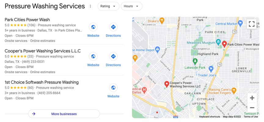 pacote local para lavar pressão