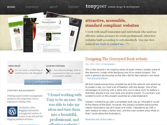 Tony Geer - tiro de tela.