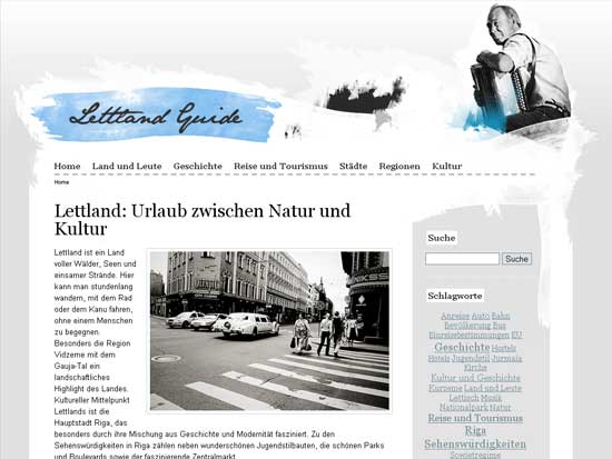 LETTLAND - Tiro na tela.