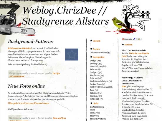 WebLog.Chrizdee - Screeen Shot.