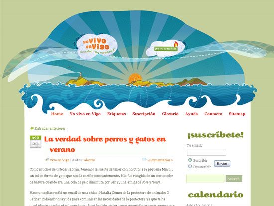 Eu moro em Vigo - tiro na tela.