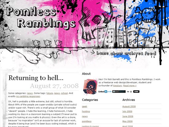 Ramelings inúteis - tiro de tela.