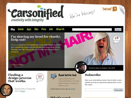 Carsonified - tiro de tela.