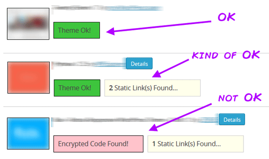 Captura de tela de um resultado do teste TAC.