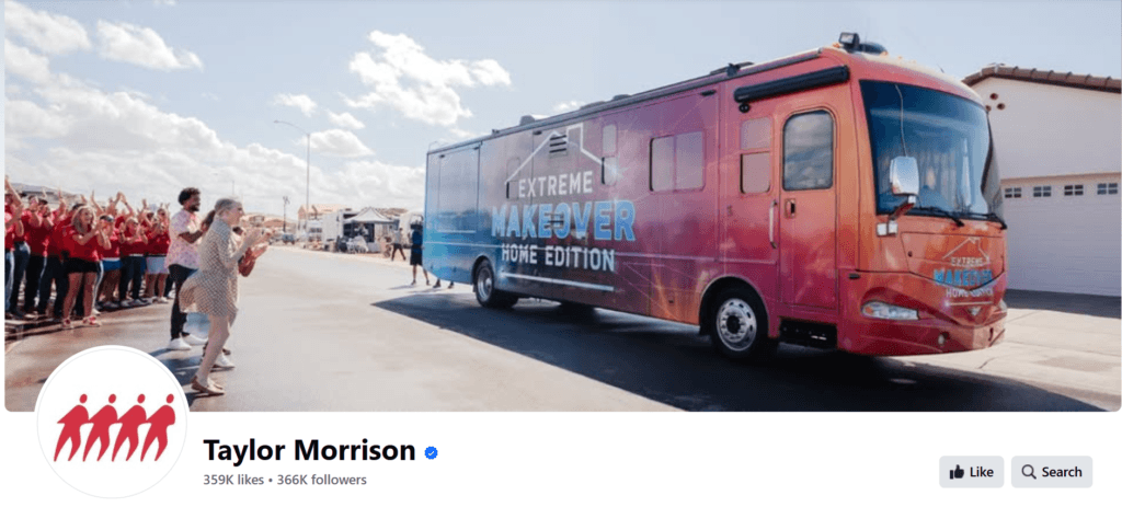 Página do Facebook de Taylor Morrison